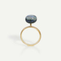 anello in oro 750‰ e opale nero