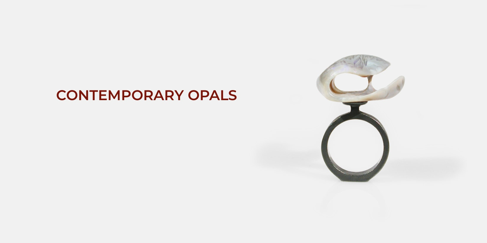 Opal sculpture ring