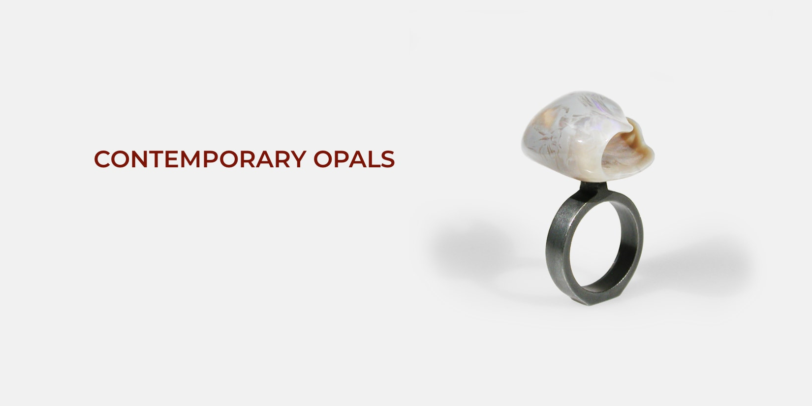 Opal sculpture ring
